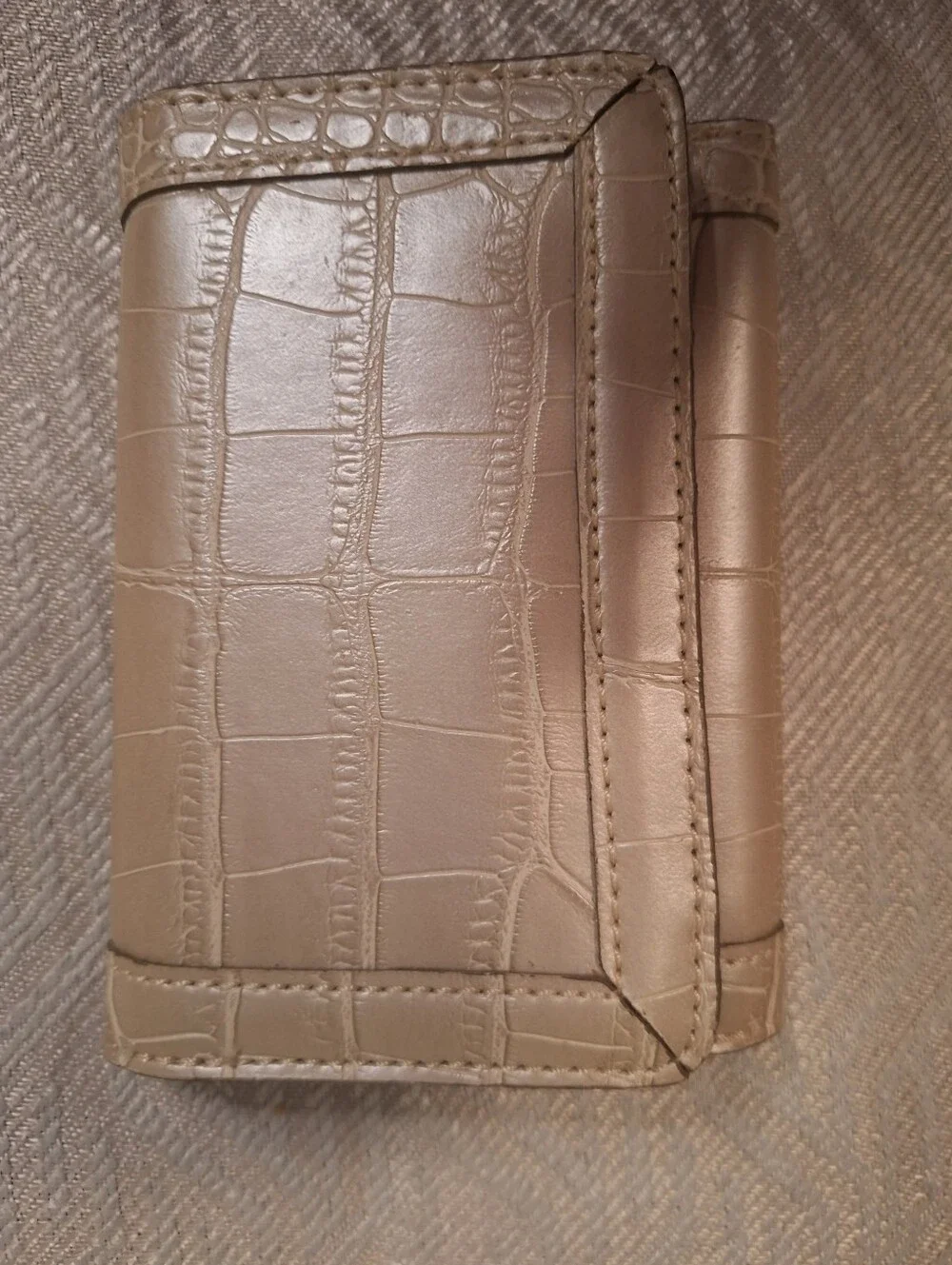 ROBERTA GANDOLFI Y2K, Made in Italy, Pearlescent Croc,Boho Bow Tote